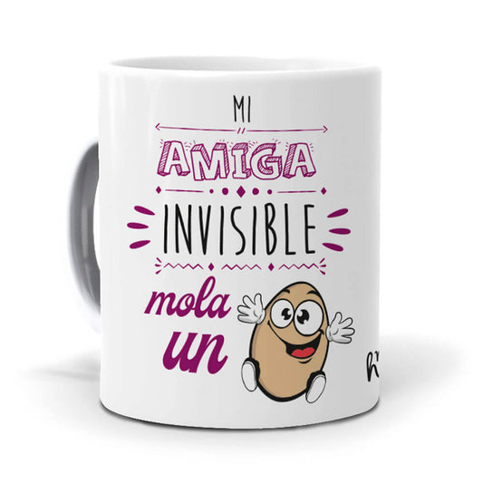 Taza Mi amiga invisible mola un huevo