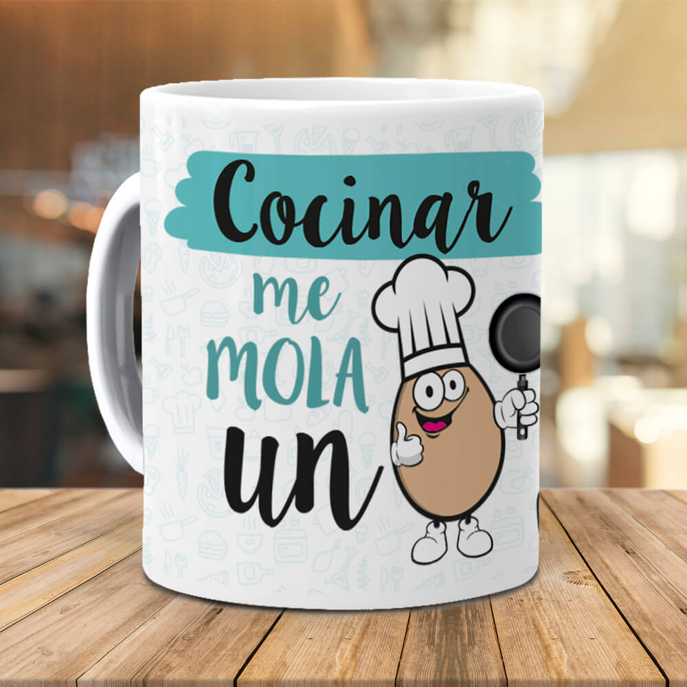 Taza Cocinar me mola un huevo