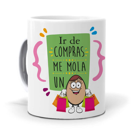 Taza Ir de compras me mola un huevo