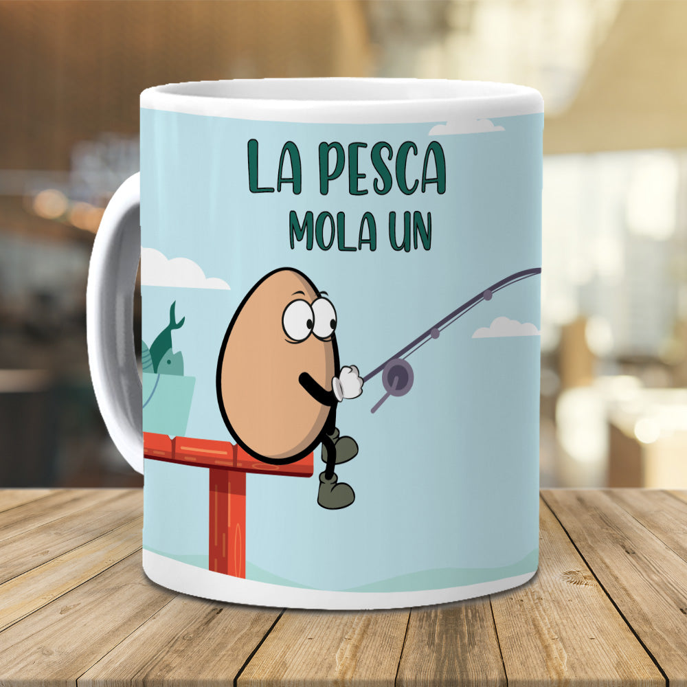 Taza La pesca mola un huevo