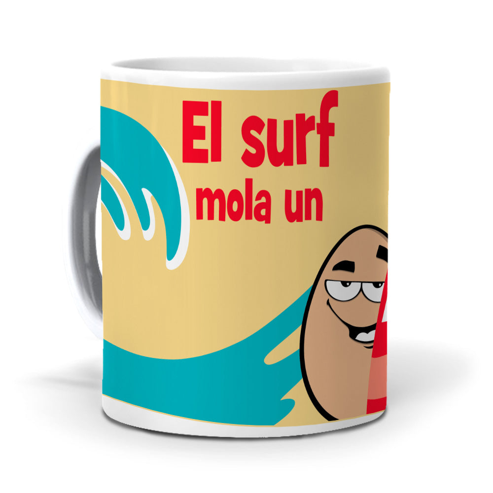 Taza El surf mola un huevo