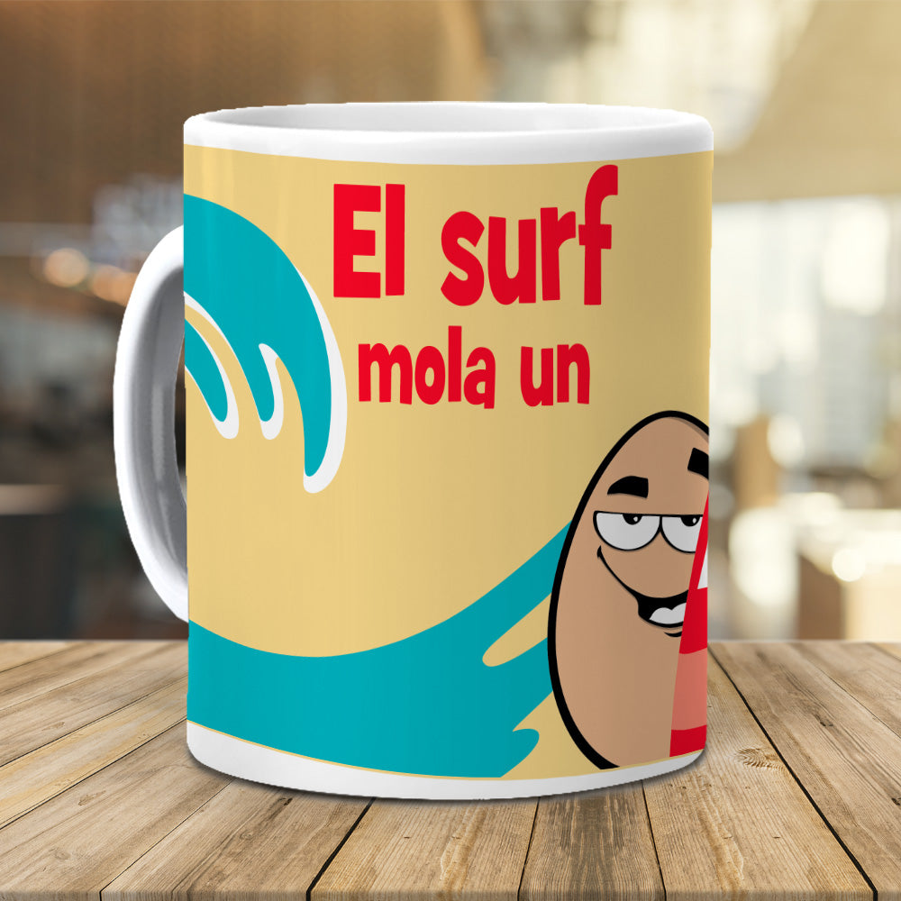 Taza El surf mola un huevo