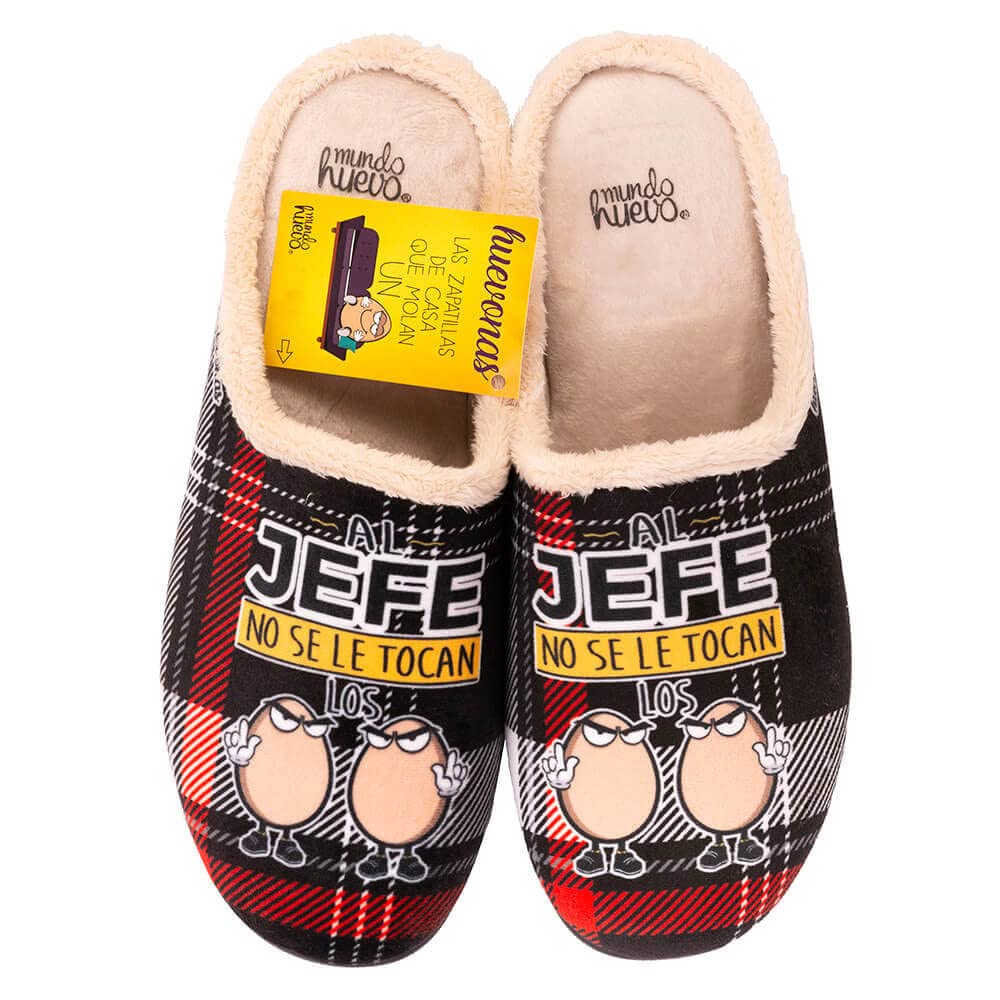 Zapatillas de casa - AL JEFE NO SE LE TOCAN LOS HUEVOS