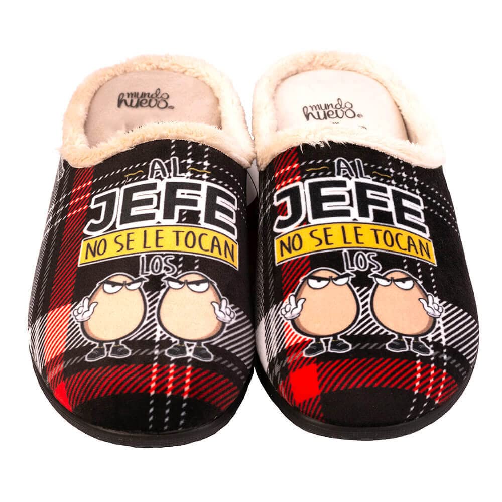 Zapatillas de casa - AL JEFE NO SE LE TOCAN LOS HUEVOS