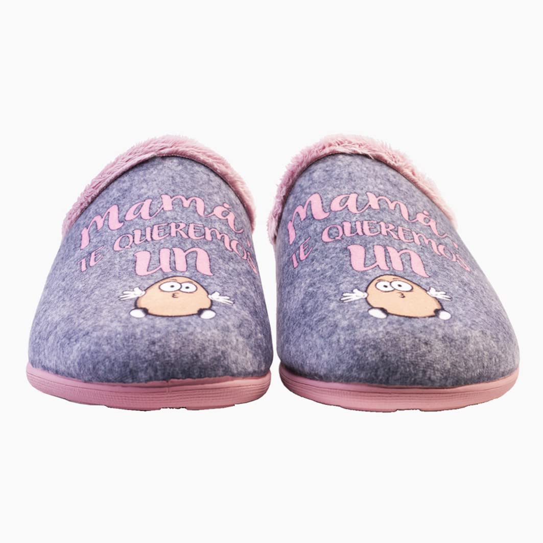Zapatillas de casa - MAMÁ TE QUEREMOS UN HUEVO