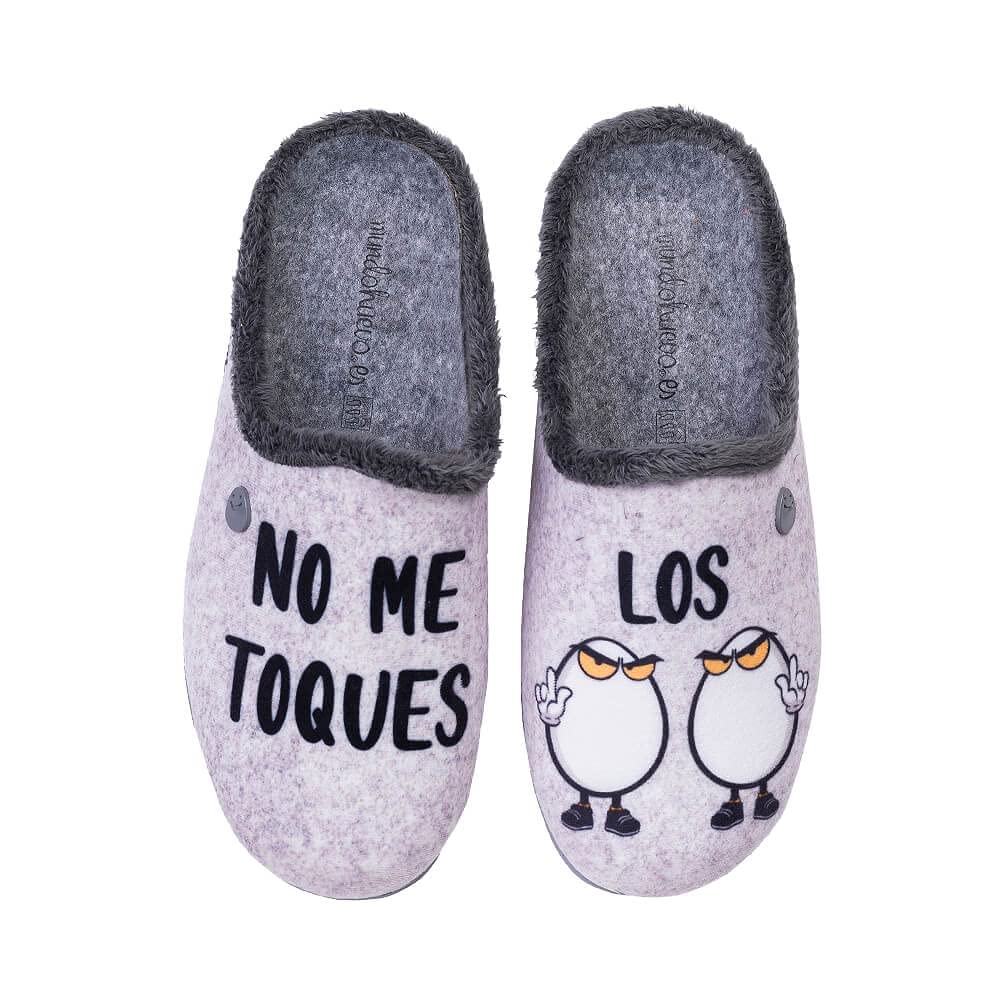 Zapatillas de casa - NO ME TOQUES LOS HUEVOS