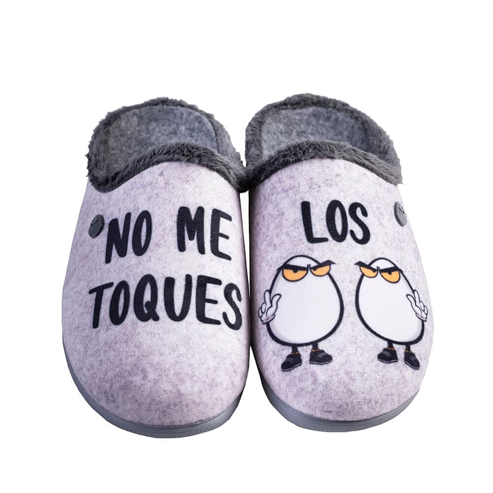 Zapatillas de casa - NO ME TOQUES LOS HUEVOS