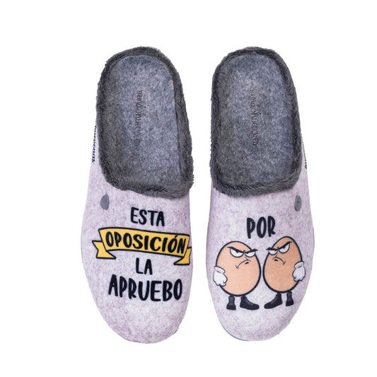 Zapatillas de casa - ESTA OPOSICIÓN LA APRUEBO POR HUEVOS
